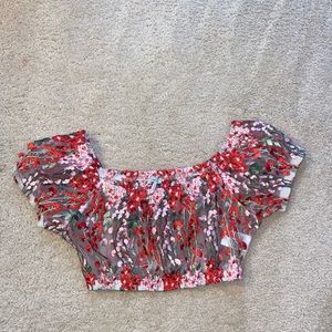 Floral Lace Crop Top SIZE SMALL